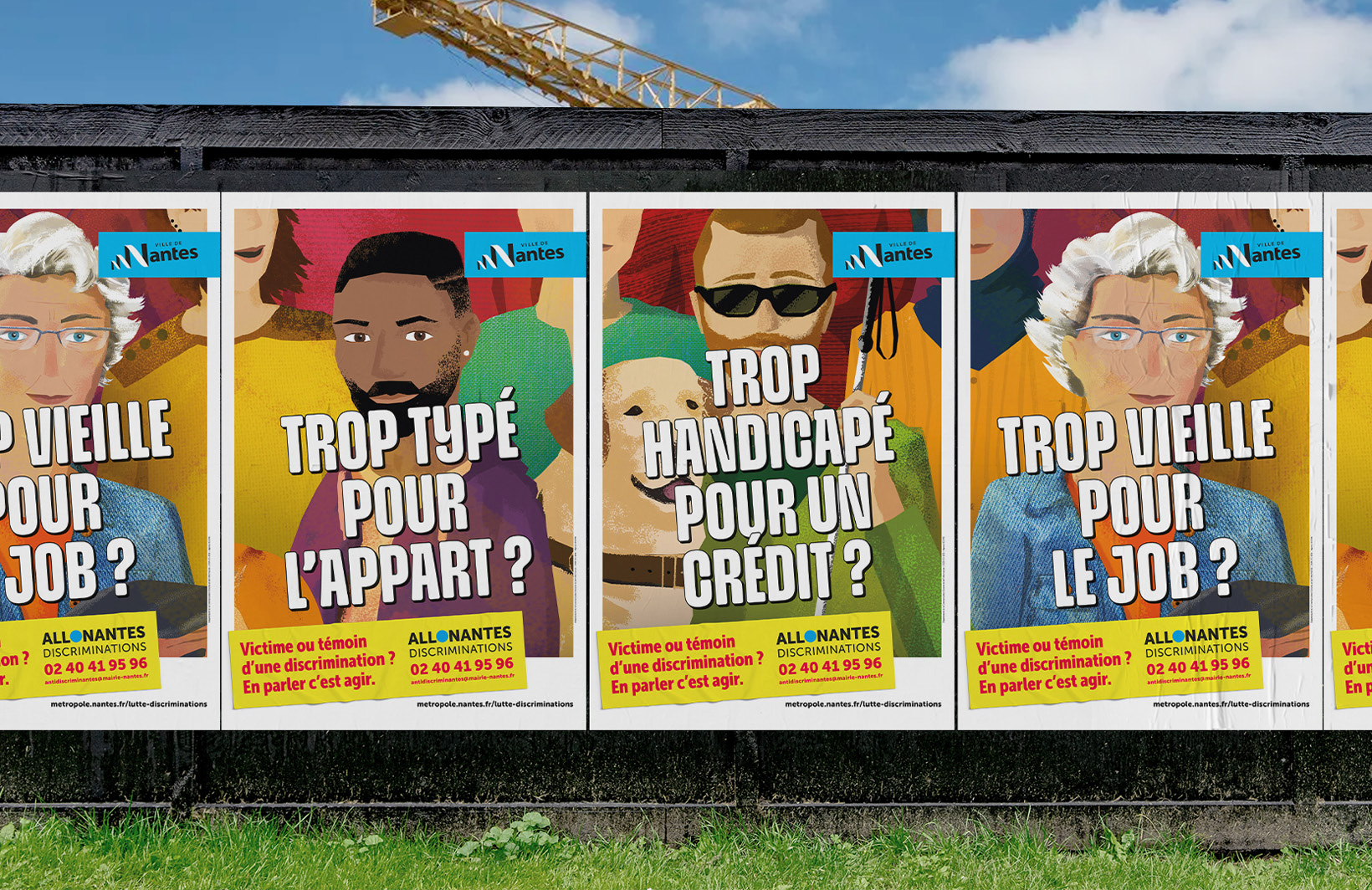 Triptyque campagne discriminations ville de Nantes